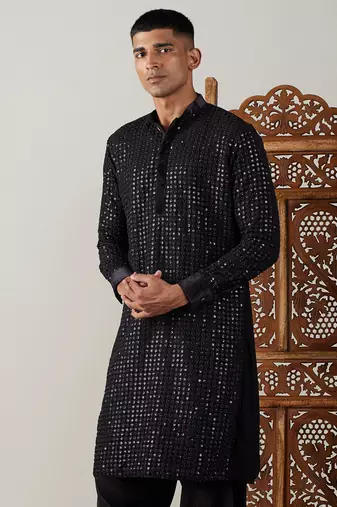 Black Georgette Kurta