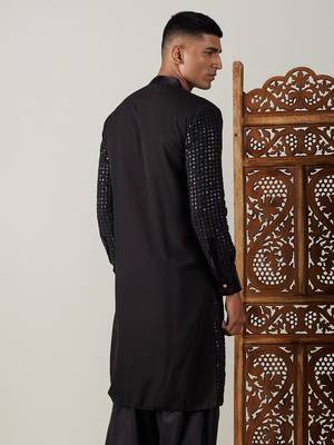 Black Georgette Kurta 3