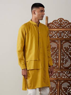 Mustard Cotton Kurta 2