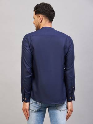 Blue Cotton Blend Kurta 3