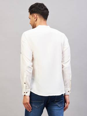 Cream Cotton Blend Kurta 3