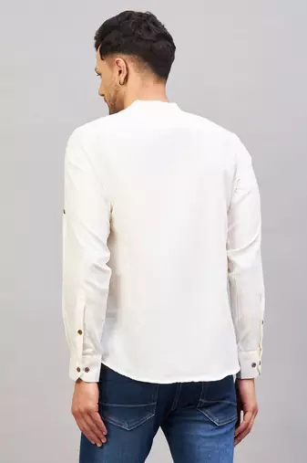 Cream Cotton Blend Kurta