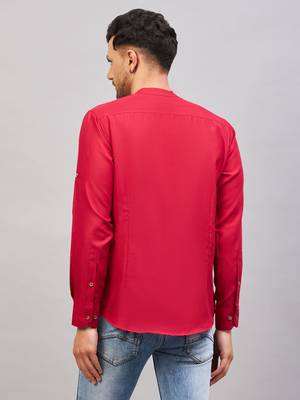Maroon Cotton Blend Kurta 3