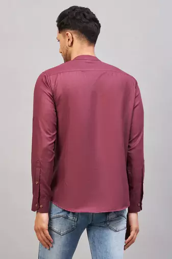 Purple Cotton Blend Kurta