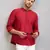 Maroon Cotton Blend Kurta