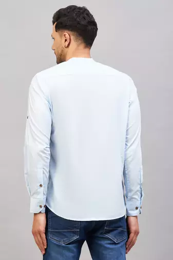 Aqua Cotton Blend Kurta