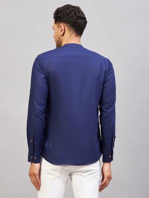 Blue Cotton Blend Kurta 3