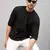 Black Cotton Blend Kurta