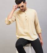 Cream Cotton Blend Kurta