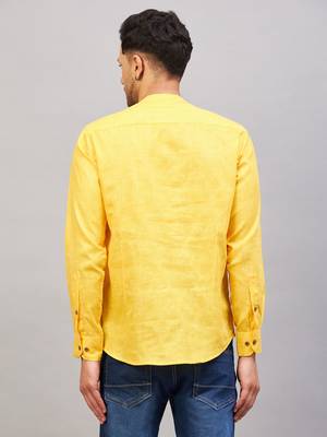 Yellow Cotton Blend Kurta 3