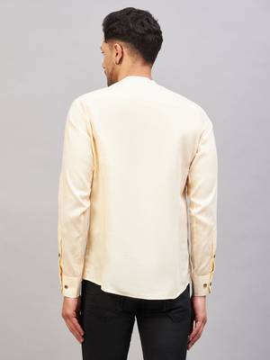 Cream Cotton Blend Kurta 3