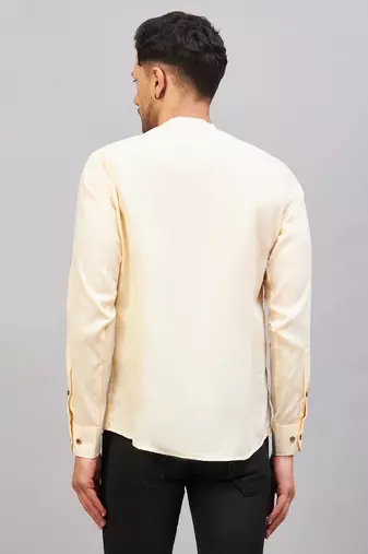Cream Cotton Blend Kurta