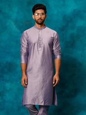 Purple Viscose Kurta 1