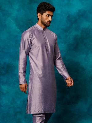 Purple Viscose Kurta 2
