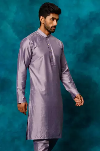 Purple Viscose Kurta