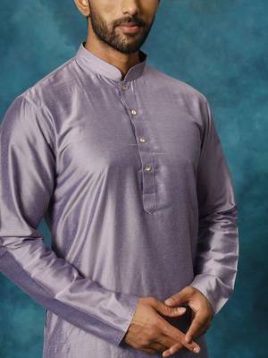 Purple Viscose Kurta 4