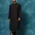 Black Viscose Blend Kurta