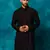 Black Rayon Schiffli Embroidered Kurta For Men