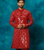 Maroon Georgette Kurta