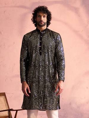Black Georgette Kurta 1