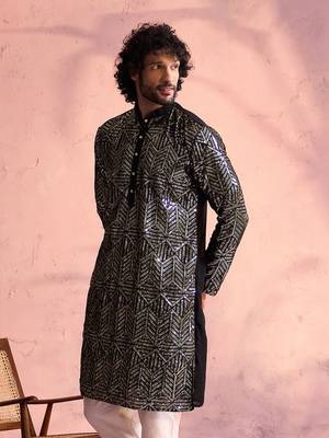 Black Georgette Kurta 2
