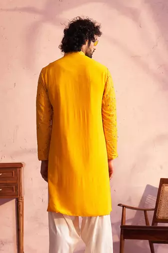 Yellow Georgette Kurta