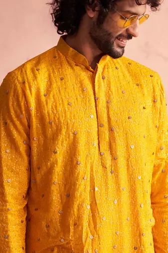 Yellow Georgette Kurta