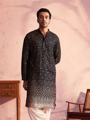 Black Georgette Kurta 1