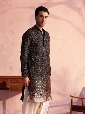 Black Georgette Kurta 2