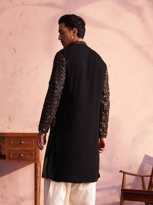 Black Georgette Kurta 3