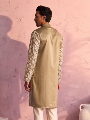 Green Silk Blend Kurta 3