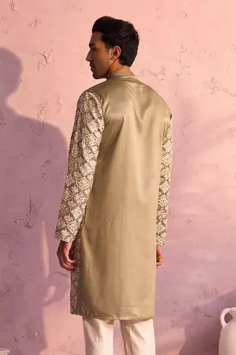 Green Silk Blend Kurta