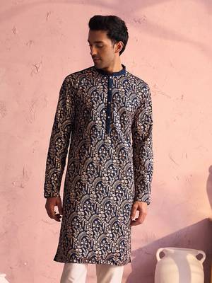 Turquoise Green Georgette Kurta 1