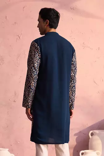 Turquoise Green Georgette Kurta