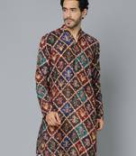 Men'S Purple Muslin Cotton Kurta