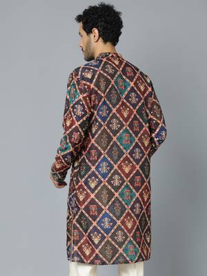 Men'S Purple Muslin Cotton Kurta 2