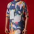 Blue Cotton Blend Multicolor Printed Kurta For Men's