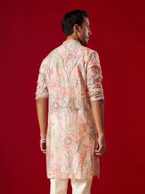  multi color base cream cotton blend kurta 3