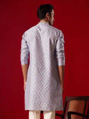 Aqua Silk Blend Kurta 3