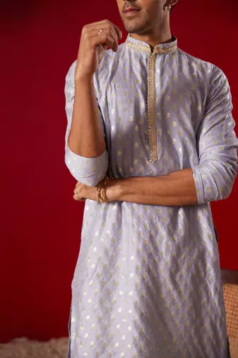 Aqua Silk Blend Kurta