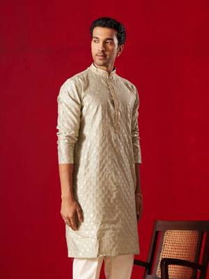 Green Silk Blend Kurta 2