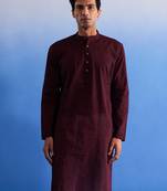 Maroon Pure Cotton Kurta