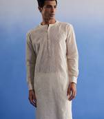 Men'S Cream Cotton Kurta