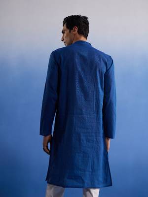 Blue Pure Cotton Kurta 3