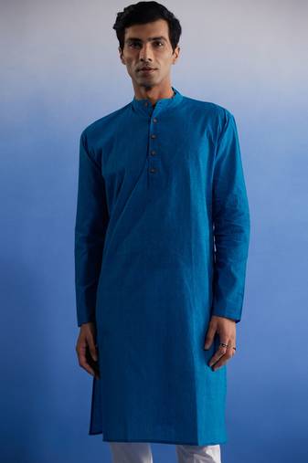 Men'S Aqua Pure Cotton Kurta