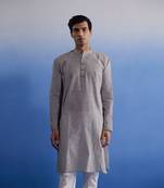 Grey Pure Cotton Kurta
