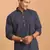 Navy Blue Cotton Short Kurta