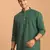 Green Cotton Short Kurta