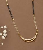 Yellow Gold Mangalsutra With Yellow Beads