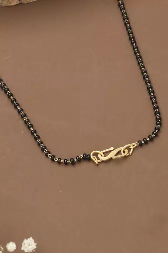 Yellow Gold Mangalsutra With Yellow Beads